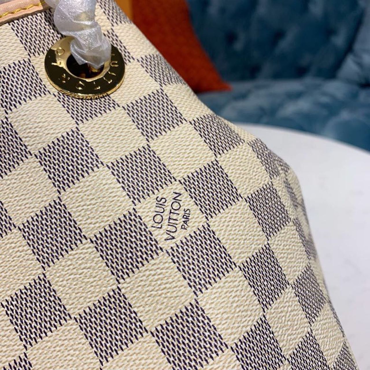 LV Artsy MM Damier Azur Canvas For Women, Women’s Handbags 16.1in/41cm LV N40253