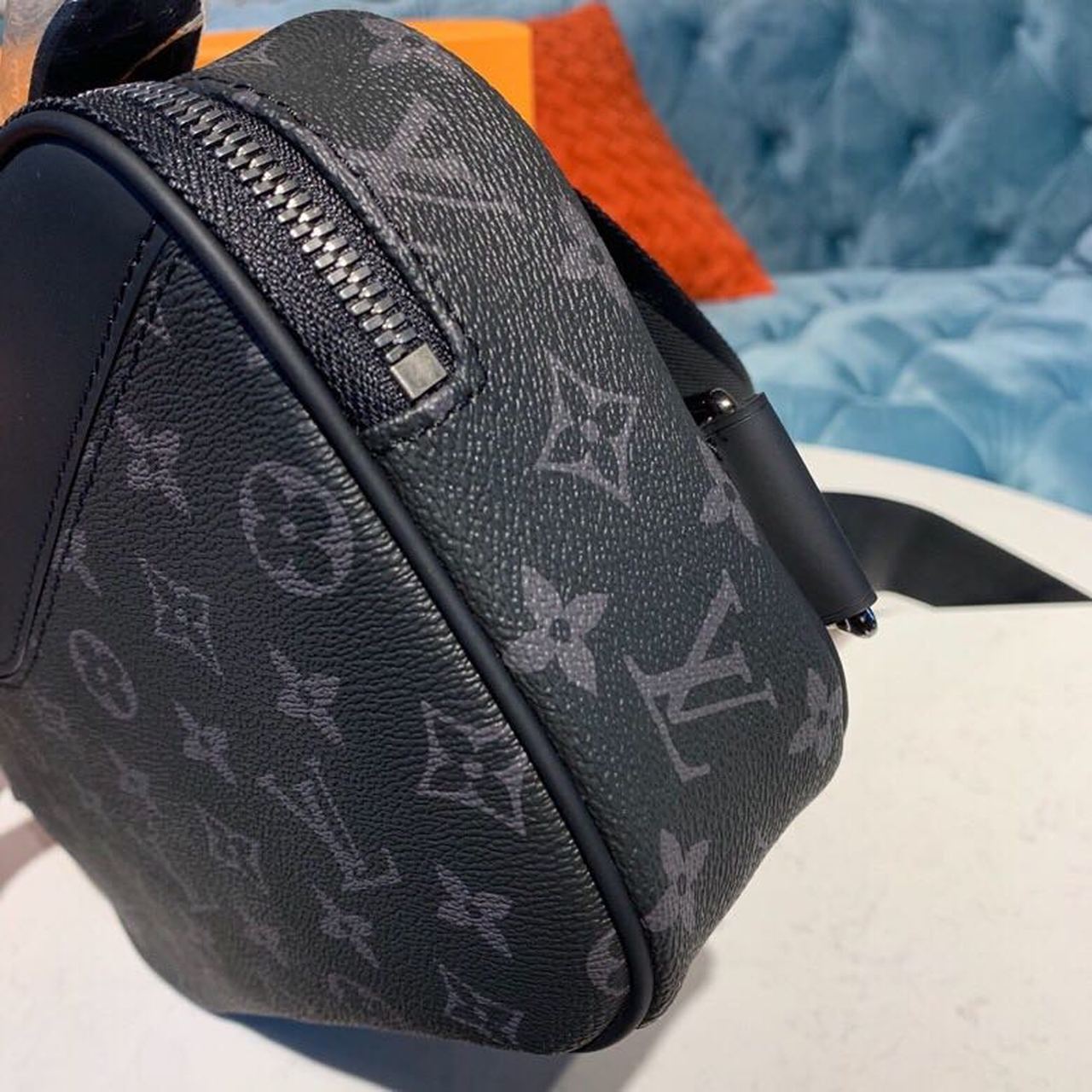 LV Bumbag Monogram Eclipse Canvas For Men, Belt Bags 11in/28cm LV M42906