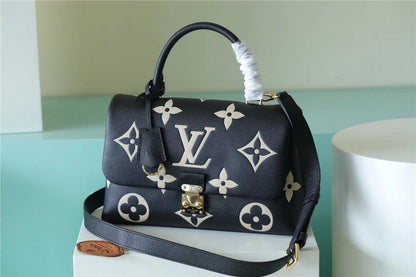 LV Madeleine MM Monogram Empreinte Black / Beige For Women,  Shoulder and Crossbody Bags 11.8in/30cm LV 