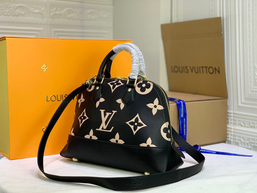 LV Neo Alma PM Monogram Empreinte Black/Beige For Women,  Shoulder And Crossbody Bags 13.8in/35cm LV