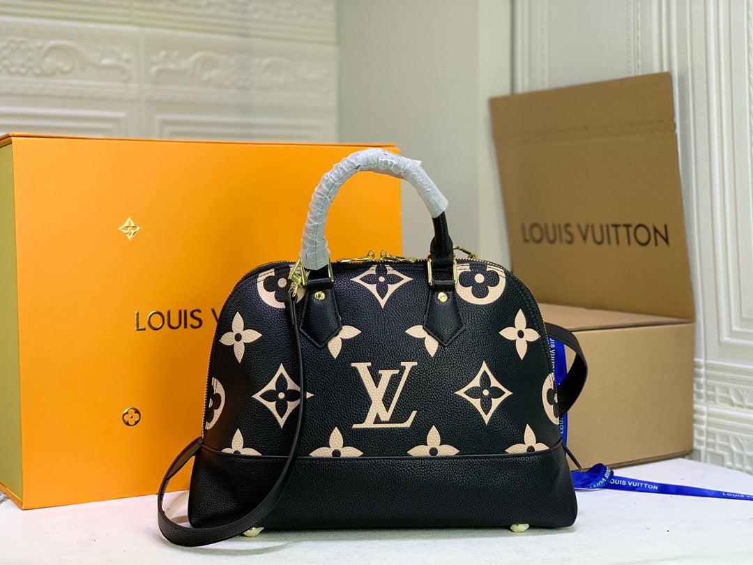 LV Neo Alma PM Monogram Empreinte Black/Beige For Women,  Shoulder And Crossbody Bags 13.8in/35cm LV