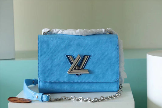 LV Twist MM Epi Blue For Women,  Shoulder And Crossbody Bags 9.1in/23cm LV