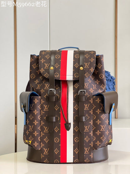 LV Christopher MM Monogram For Men, Bags, Backpacks 17.3in/44cm LV M59662