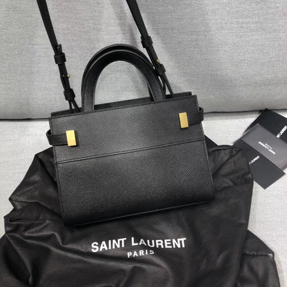 YSSL Manhattan Nano Shopping Bag In Box Black For Women 8.2in/21cm YSL 5937410SX0W1000