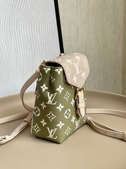 LV Tiny Backpack Monogram Empreinte Khaki For Women, WoBags 19cm LV M81351