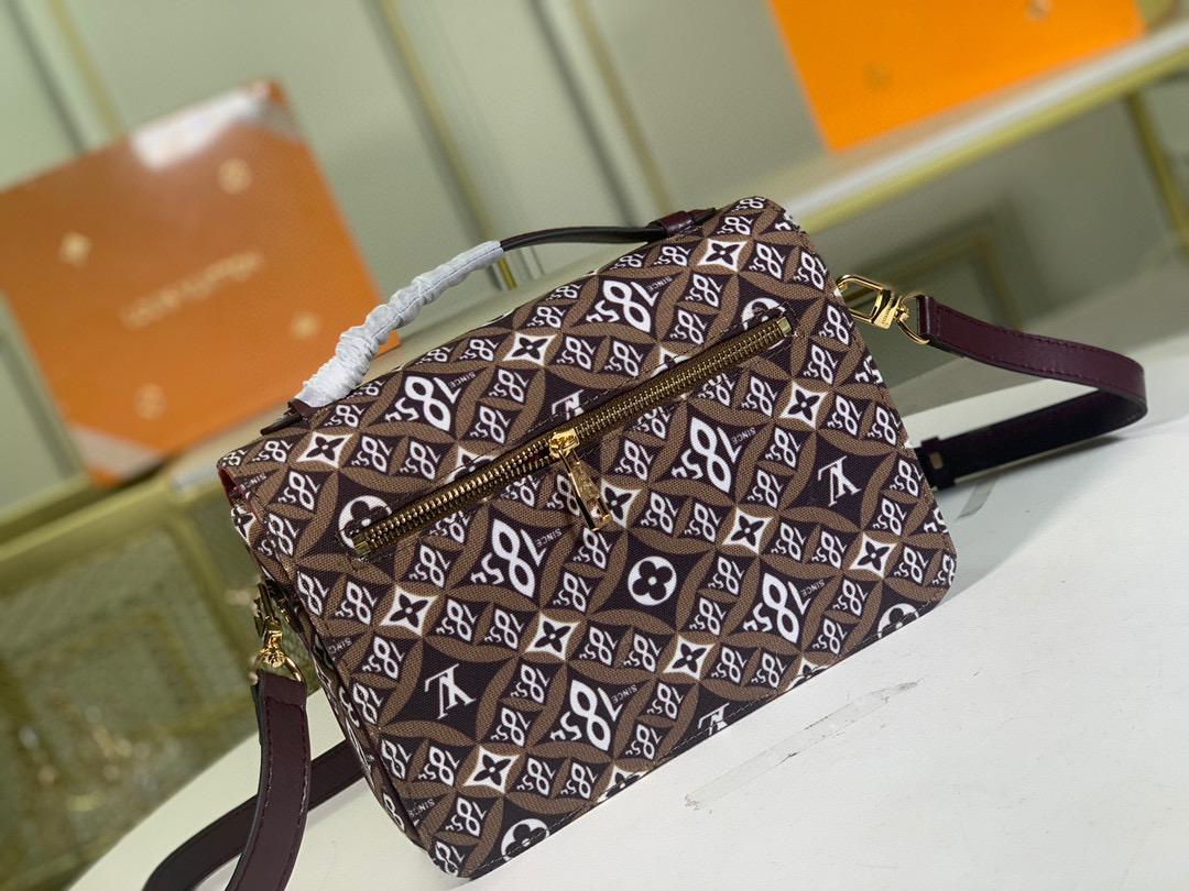 LV Pochette Metis MM Jacquard Since 1854 Brown For Women,  Shoulder And Crossbody Bags 9.8in/25cm LV