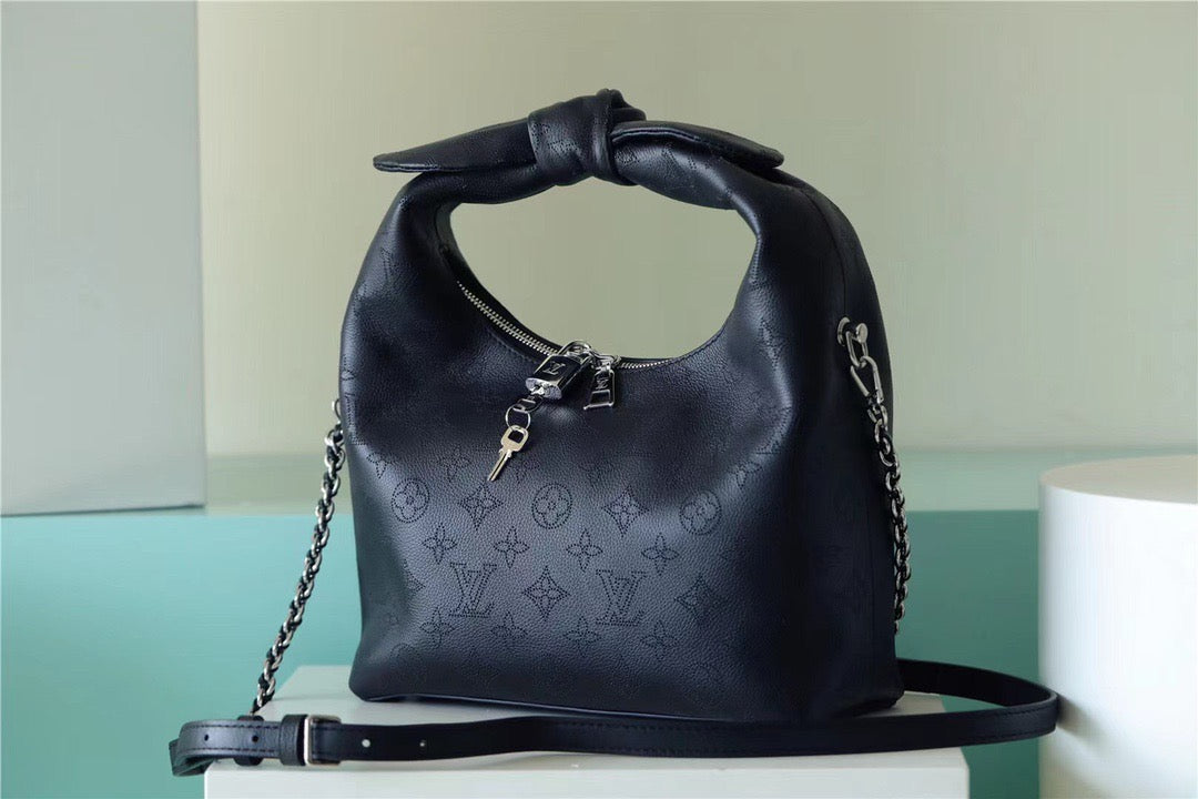 LV Why Knot MM Mahina Black For Women,  Shoulder And Crossbody Bags 13.4in/34cm LV M20788