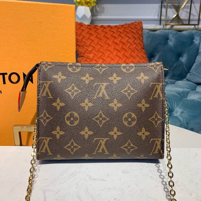 LV Toiletry Pouch On Chain Monogram Canvas For Women, WoBags, Shoulder And Crossbody Bags 7.5in/19cm LV M47544