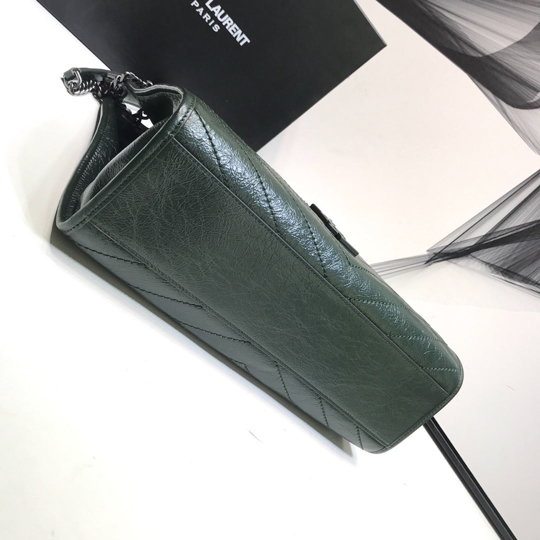 YSSL Niki Medium Shopping Bag Green For Women 12.6in/32cm YSL