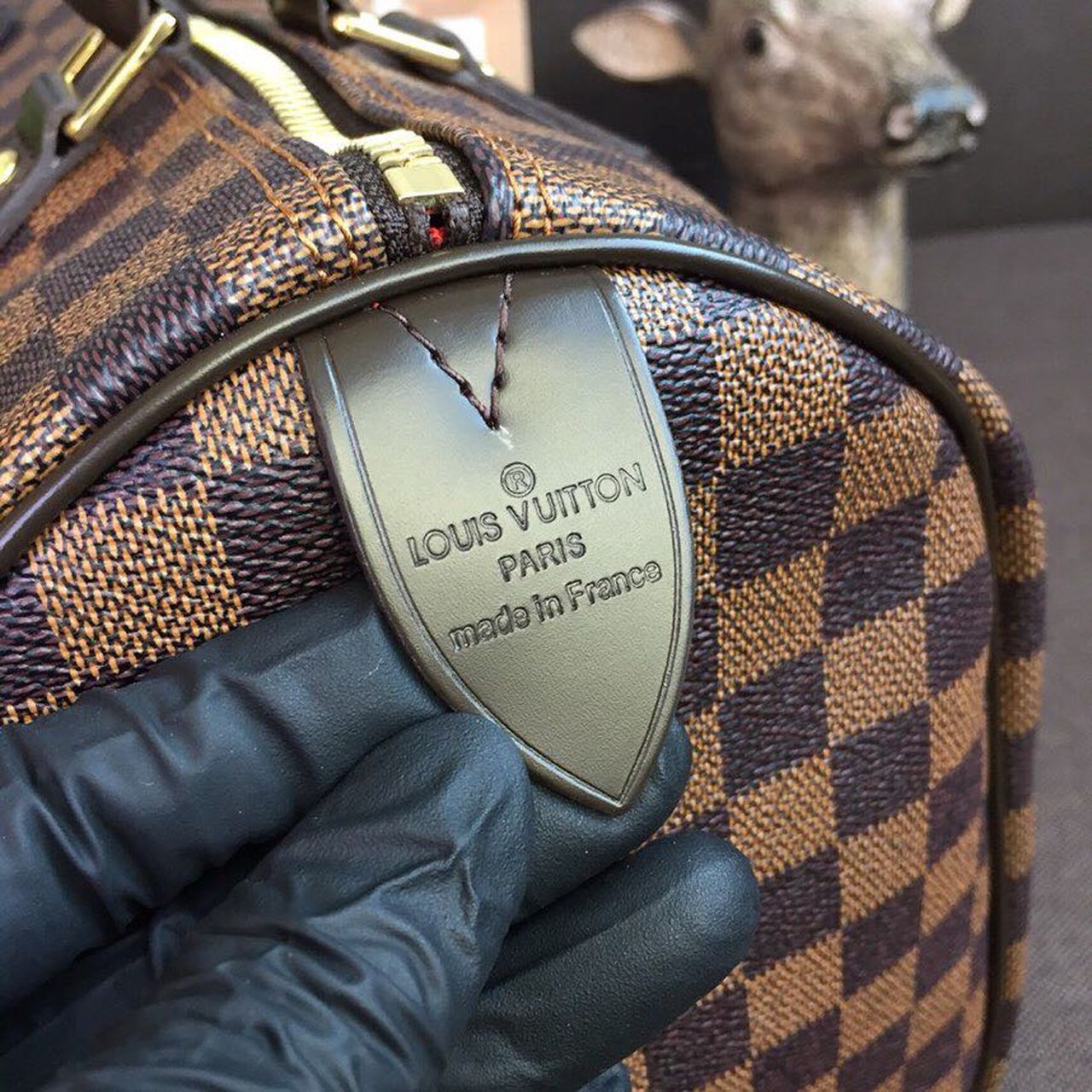 LV Speedy 30 Bag Damier Ebene Canvas For Women 11.8in/30cm Brown LV N41364