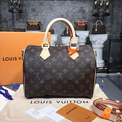 LV Speedy 25 Monogram Canvas For Women, Women’s Handbags 9.8in/25cm LV M41109