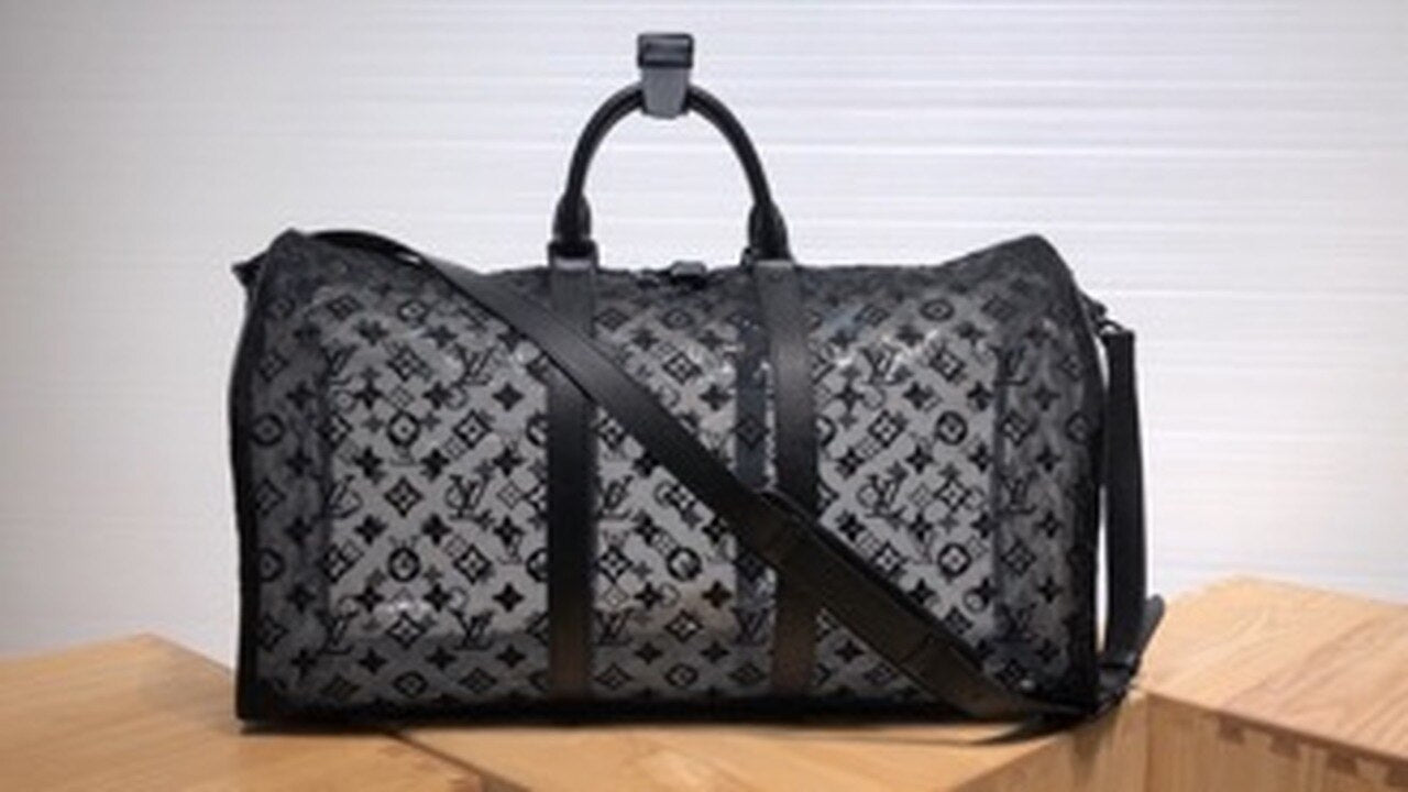 LV Keepall Bandouliere 50 Monogram Black By Virgil Abloh For Women, WoBags, Shoulder And Crossbody Bags 19.7in/50cm LV M53971