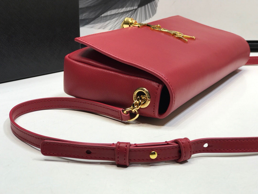 YSSL Kate Tassel Small Shoulder Bag Red For Women 10.2in/26cm YSL 