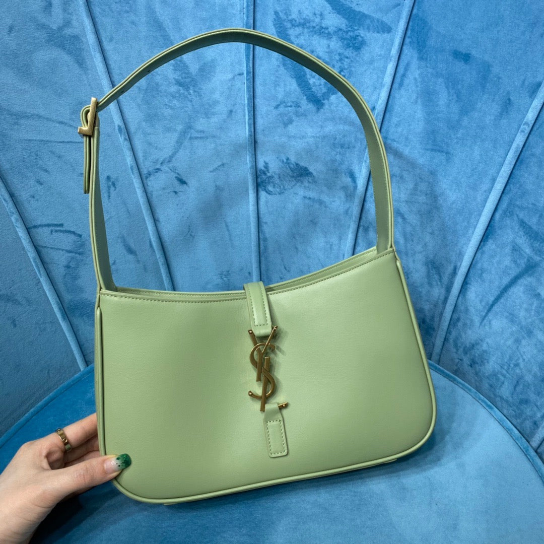 YSSL Le 5 À 7 Hobo Bag In Smooth Light Green For Women 9in/23cm YSL 6572282R20W3316