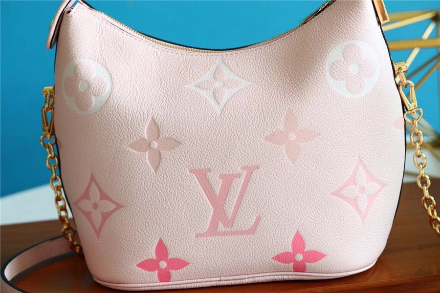 LV Neverfull MM Monogram Canvas Rose Pink For Women,  Shoulder and Crossbody Bags 9.4in/24cm LV