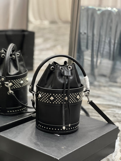 YSSL Bahia Small Bucket Bag Black For Women 10.2in/25cm YSL 685628AAAEF1077