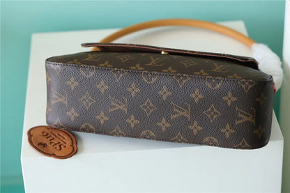 LV Mini Looping Flap Shoulder Bag Monogram For Women 9.4in/24cm Brown LV M51147