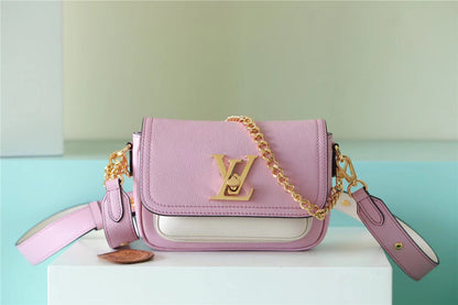 LV Lockme Tender Pink For Women, Women’s Handbags, Shoulder And Crossbody Bags 7.5in/19cm LV 