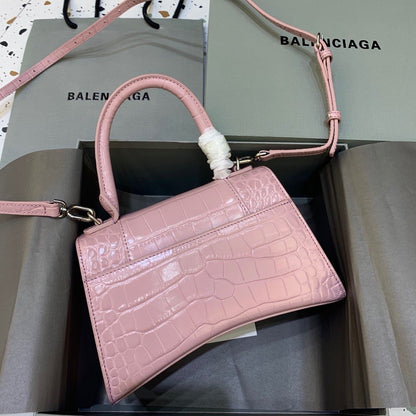 Balen Hourglass Small Handbag In Pink, For Women,  Bags 9in/23cm 5935461LR6Y5906