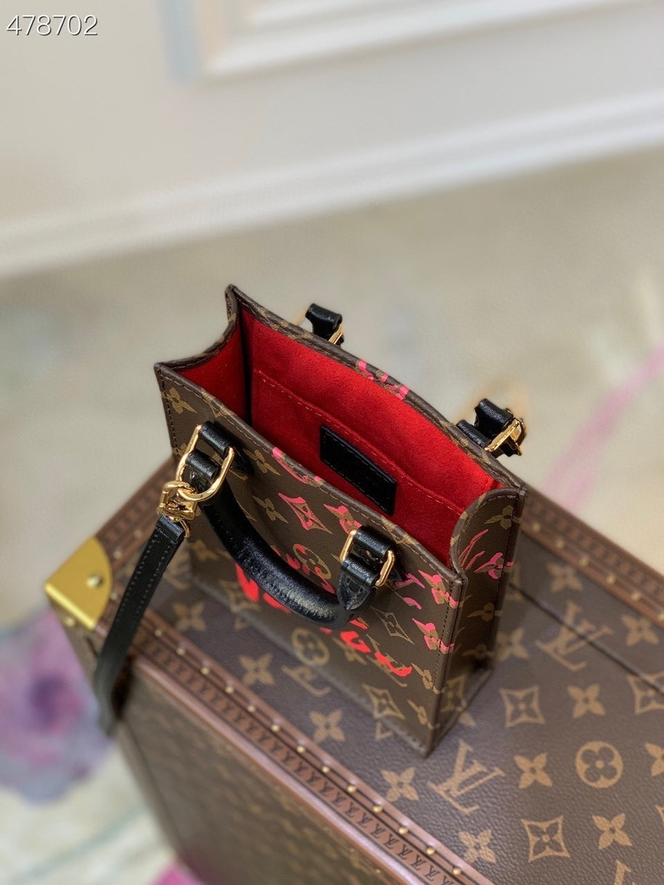 LV x Urs Fischer Petite Sac Plat Bag 18cm Monogram Canvas Spring/Summer 2021 Collection M69442, Brown