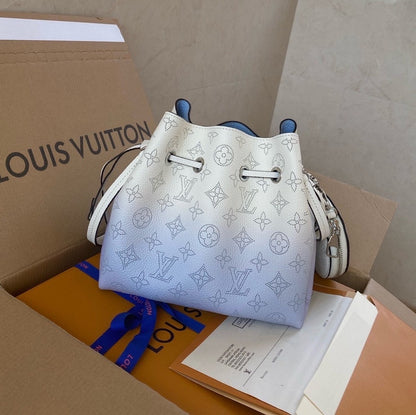 LV Bella Bucket Bag Light Blue For Women,  Shoulder And Crossbody Bags 7.5in/19cm LV M57856