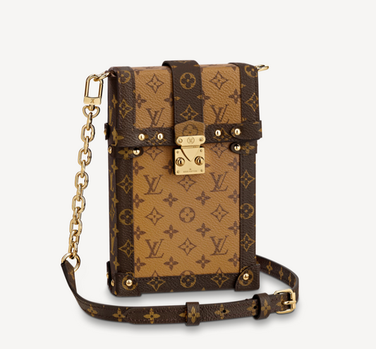 LV Pochette Trunk Verticale Monogram Reverse With Monogram Canvas For Women, WoChain Wallet 6.9in/18cm LV M67873