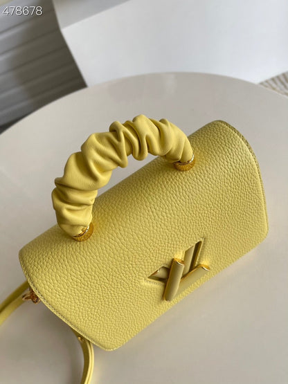 LV Twist MM Ginger Yellow For Women, Women’s Handbags, Shoulder And Crossbody Bags 9.1in/23cm LV