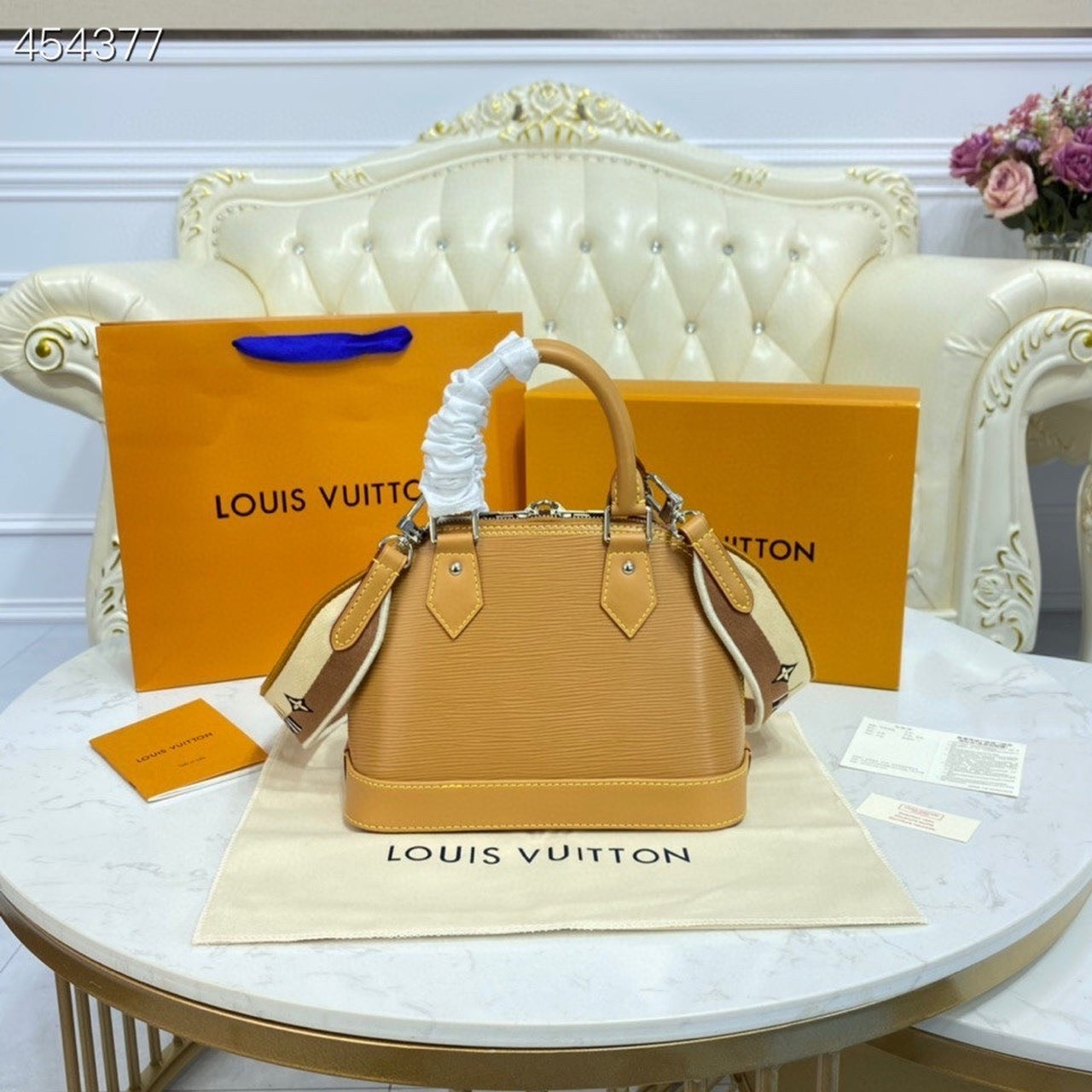 LV Alma BB Sunflower Yellow For Women, Women’s Handbags, Shoulder And Crossbody Bags 9.3in/23.5cm LV M59358