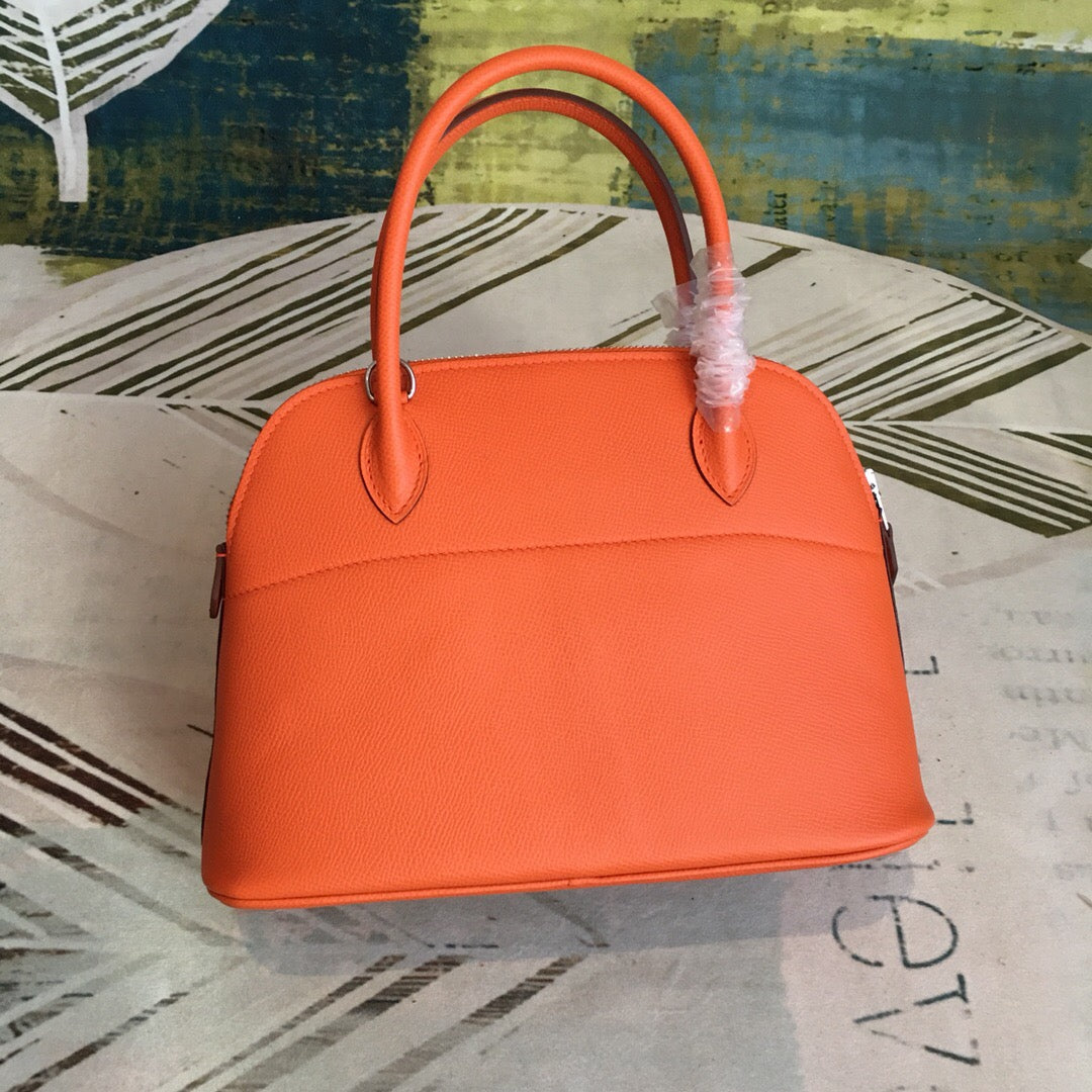 HM Bolide Bag Orange For Women Silver Toned Hardware 12.6in/32cm