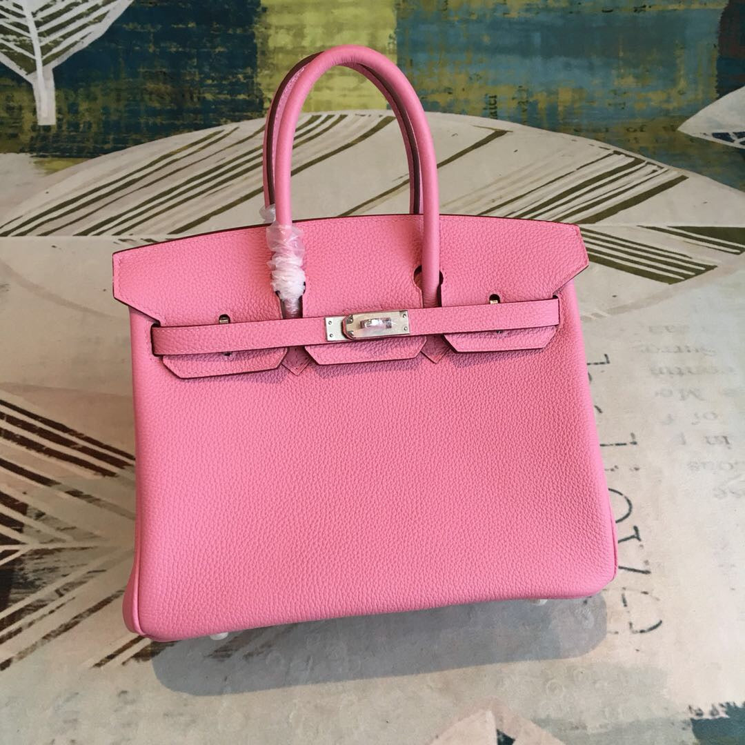 HM Birkin Pink For Women Silver-Toned Hardware 11in/30cm