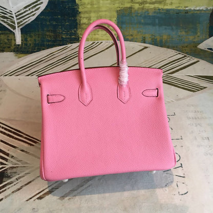 HM Birkin Pink For Women Silver-Toned Hardware 11in/30cm