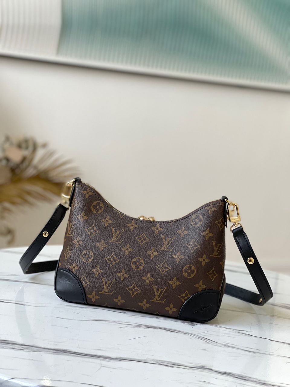 LV Boulogne Monogram Canvas Black For Women,  Shoulder Bags 11.4in/29cm LV M45831