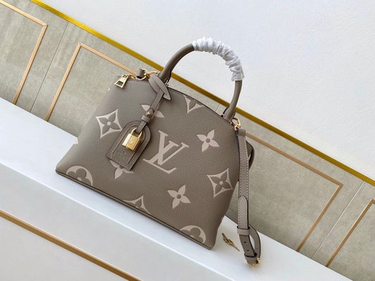 LV Petit Palais Monogram Flowers Tourterelle/Creme For Women,  Shoulder And Crossbody Bags 11.4in/29cm LV M58914