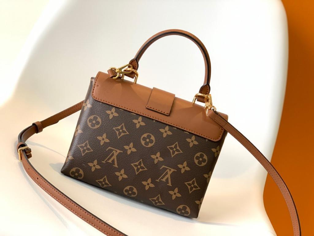 LV Locky BB Monogram Canvas Caramel Brown For Women, Women’s Handbags, Shoulder And Crossbody Bags 7.9in/20cm LV M44654