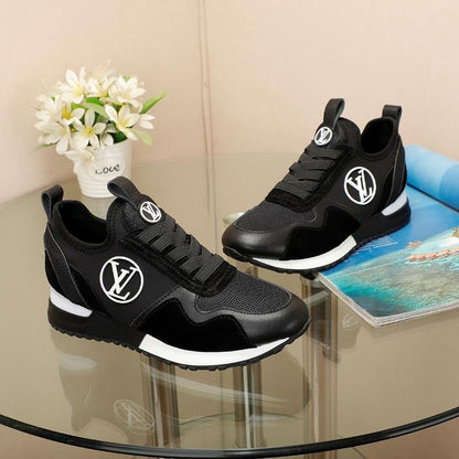 Louis Vuitton Run Away Sneaker Patent Black Canvas For Women LV