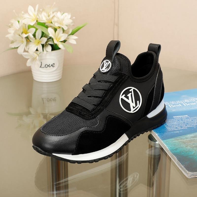 Louis Vuitton Run Away Sneaker Patent Black Canvas For Women LV