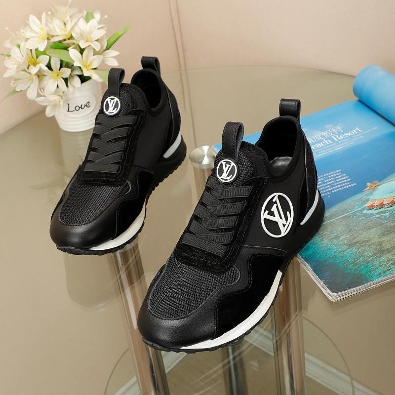 Louis Vuitton Run Away Sneaker Patent Black Canvas For Women LV