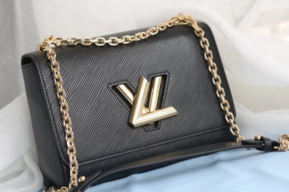 LV Twist MM Epi Black For Women,  Shoulder And Crossbody Bags 9.4in/23cm LV