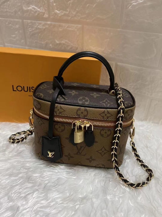 LV Vanity PM Monogram And Monogram Reverse Canvas By Nicolas Ghesquiere For Women,  Shoulder And Crossbody Bags 7.5in/19cm LV M42264