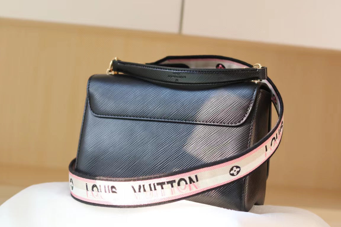 LV Twist MM Monogram Blossoms Black For Women,  Shoulder And Crossbody Bags 9.1in/23cm LV M57505