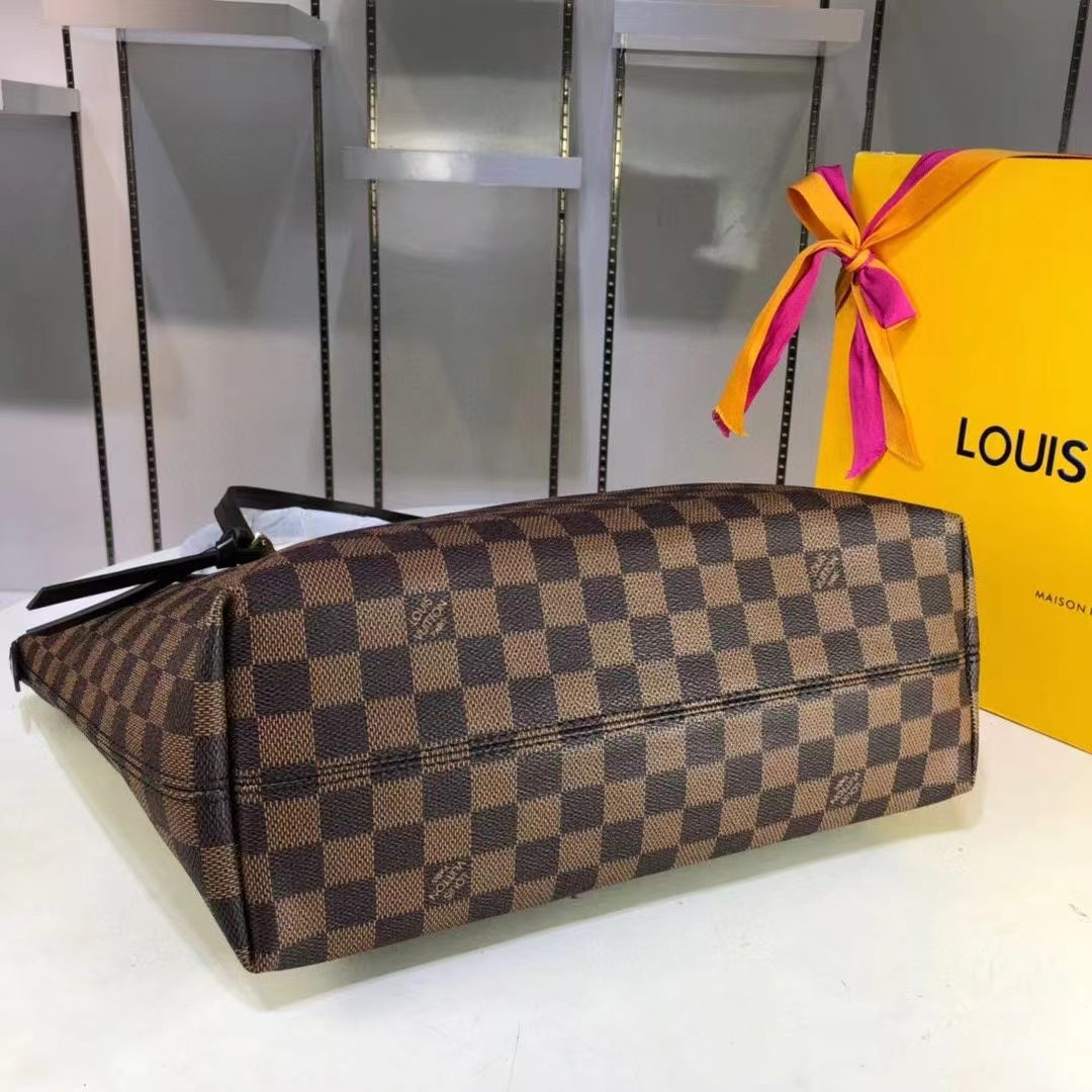 LV Iena MM Bag 34cm Damier Ebene Canvas Fall/Winter Collection N41013, Brown