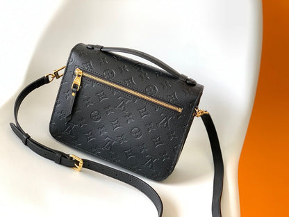 LV Pochette Metis Monogram Empreinte Black For Women,  Shoulder And Crossbody Bags 9.8in/25cm LV M41487