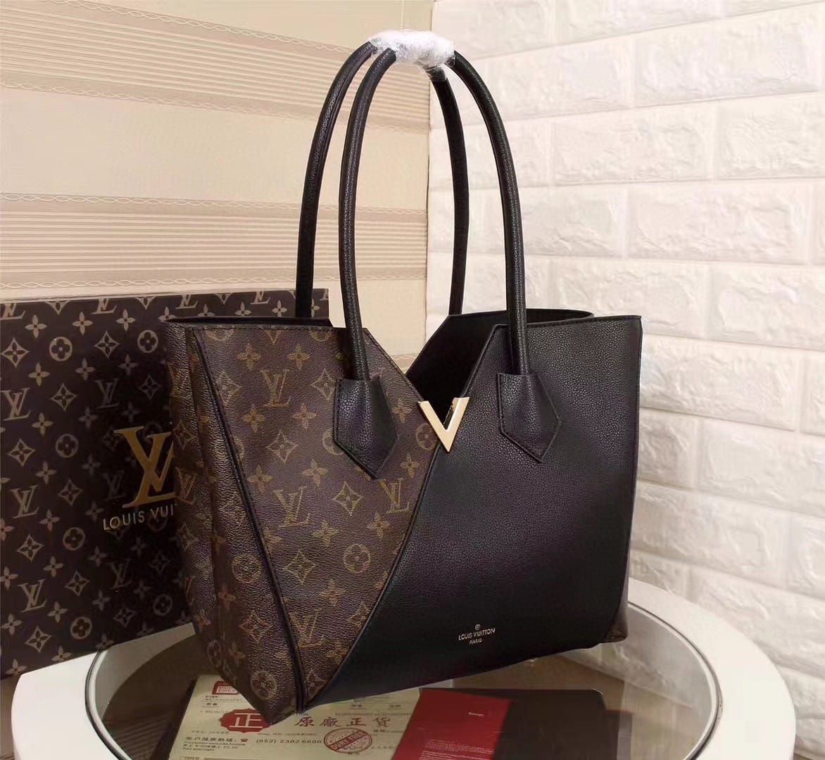 LV Kimono MM Tote Bag Monogram Canvas Black For Women, WoHandbag Shoulder Bags 15.4in/39cm LV M41855