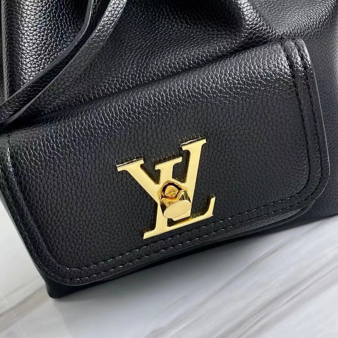 LV Lockme Bucket Black For Women,  Shoulder And Crossbody Bags 9.1in/23cm LV M57687