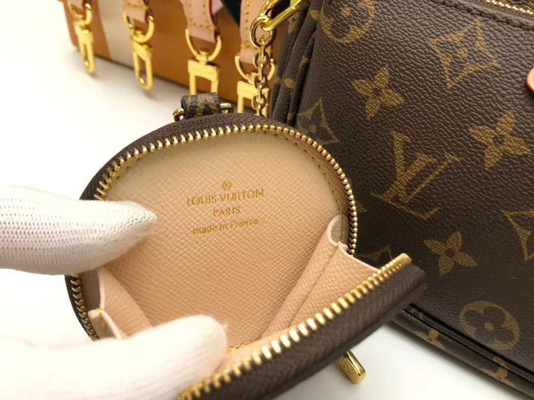 LV Multi Pochette Accessoires Bags Monogram Canvas Fall/Winter Collection M44813, Kaki/Beige