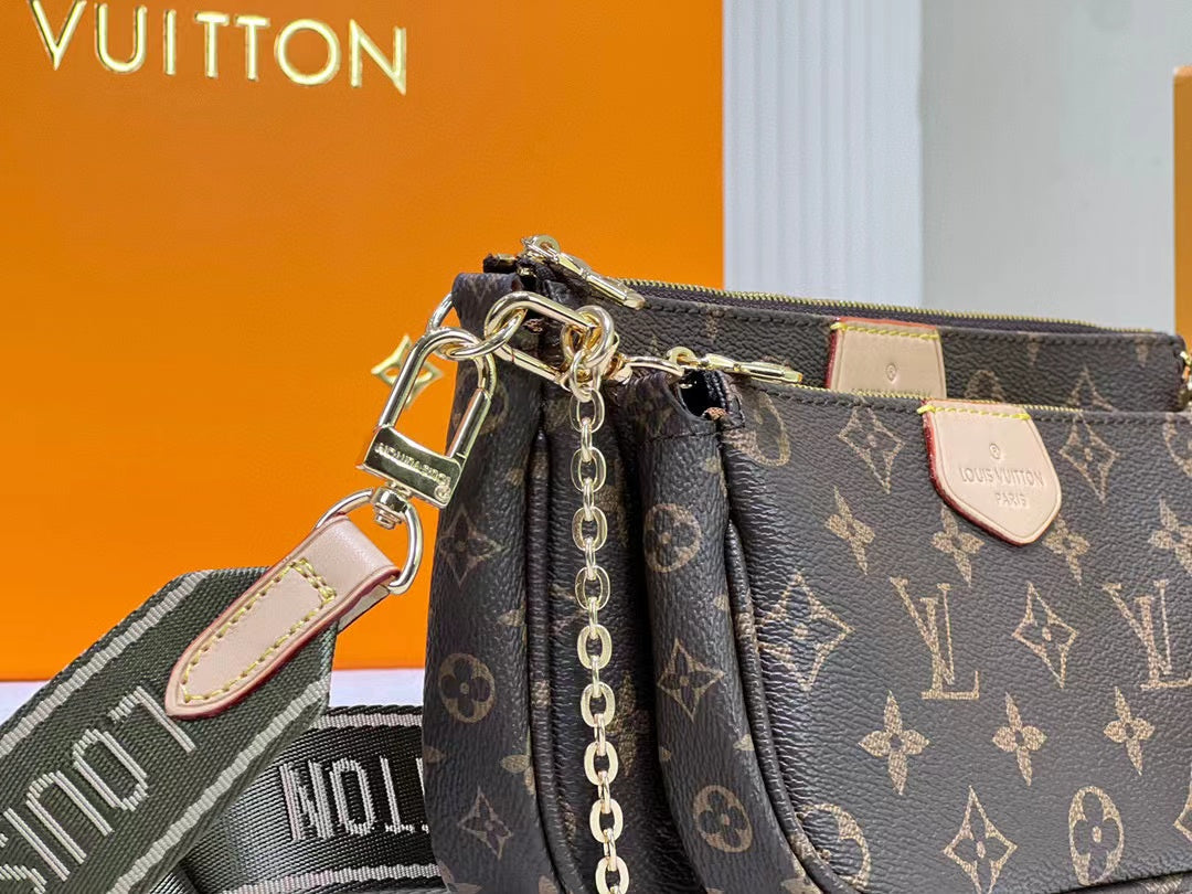 LV Multi Pochette Accessoires Monogram Canvas Khaki For Women,  Shoulder And Crossbody Bags 9.4in/24cm LV M44813