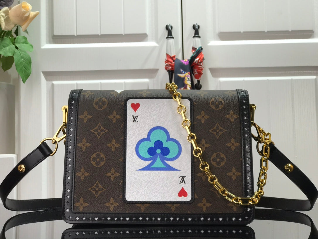 LV Dauphine MM Game On Monogram Canvas By Nicolas Ghesquiere For Women, Women’s Handbags, Shoulder And Crossbody Bags 9.8in/25cm LV M57448