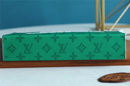 LV Pochette Voyage MM Vintage Monogram Canvas Green By Virgil Abloh For Fall-Winter, Travel Accessories 27cm LV M80803