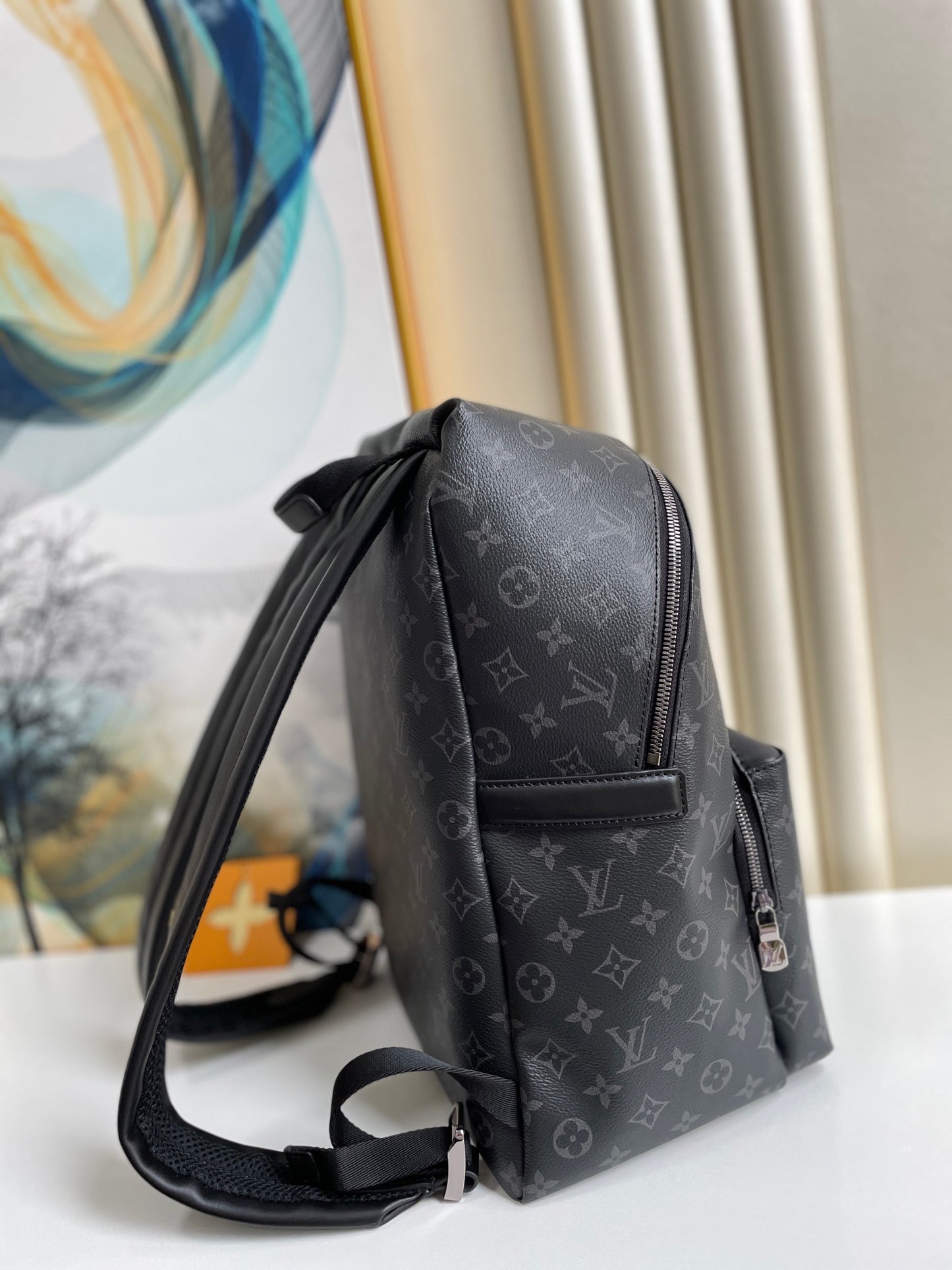 LV Discovery Backpack PM Monogram Eclipse Canvas For Men, Bags 40cm LV M43186