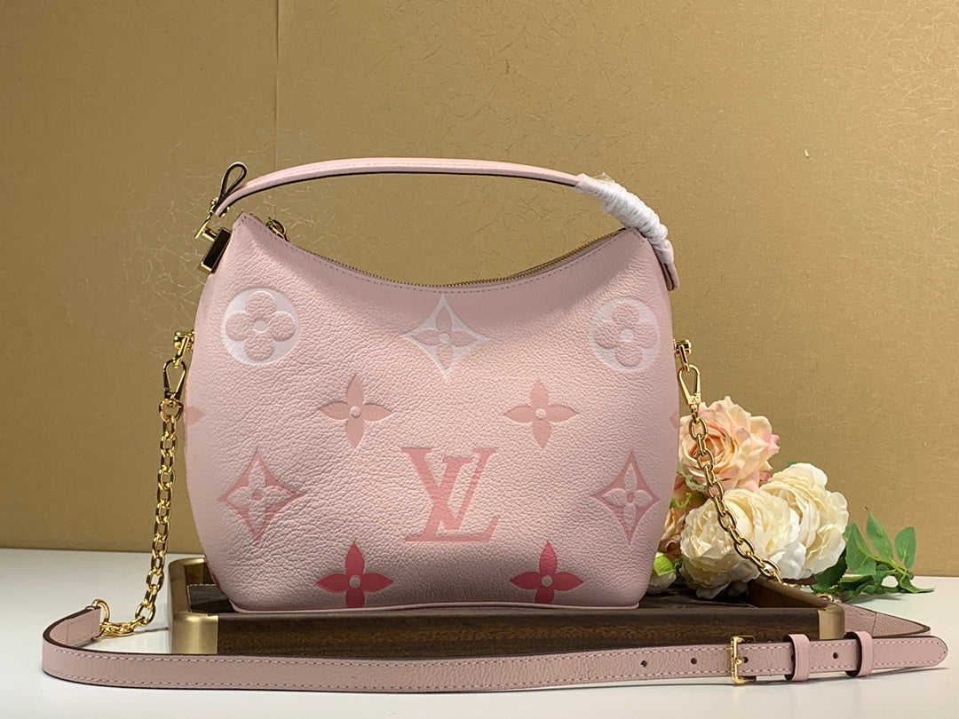 LV Marshmallow Hobo Bag Monogram Empreinte Pink For Women,  Shoulder And Crossbody Bags 9.4in/24cm LV M45697